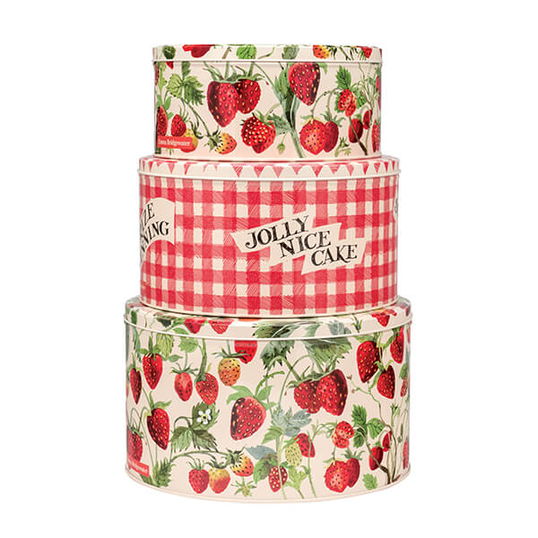 Emma Bridgewater Strawberries Set of 3 Round Cake Tins