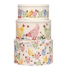 Emma Bridgewater Spring Chickens Set of 3 Round Cake Tins