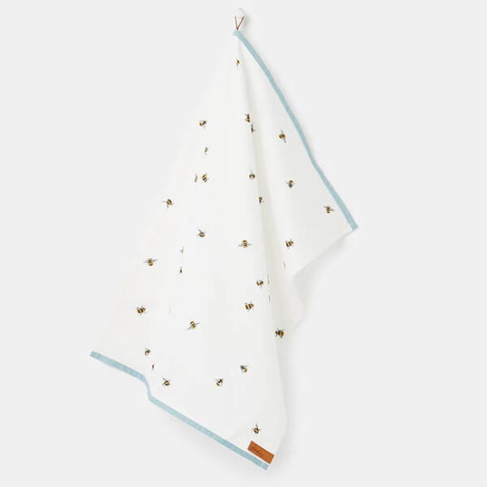 Joules Bee And Striped Single Tea Towel