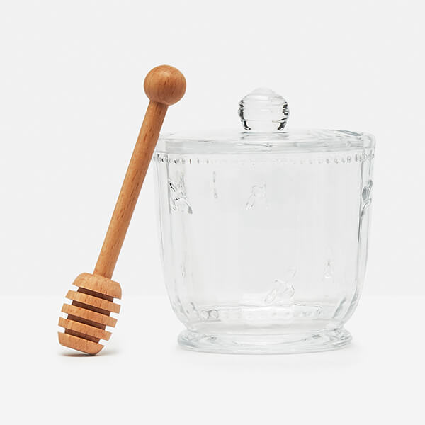 Joules Bees Glass Honey Pot