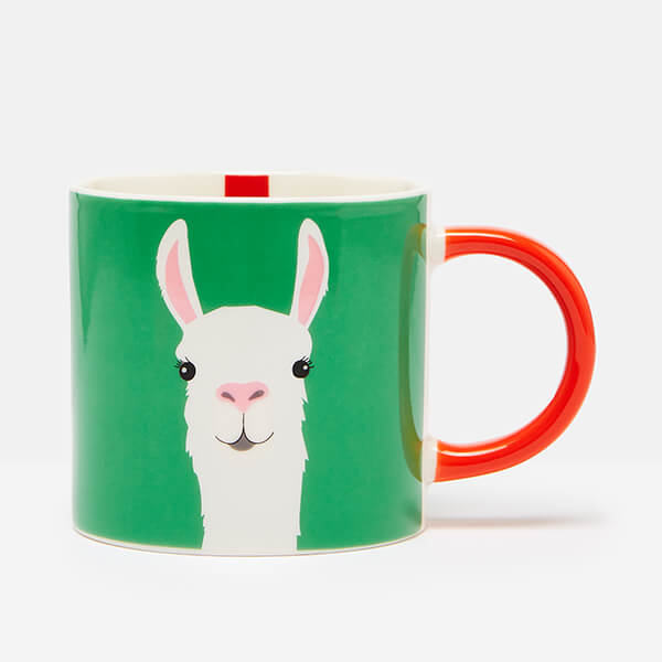 Joules Llama Green Mug