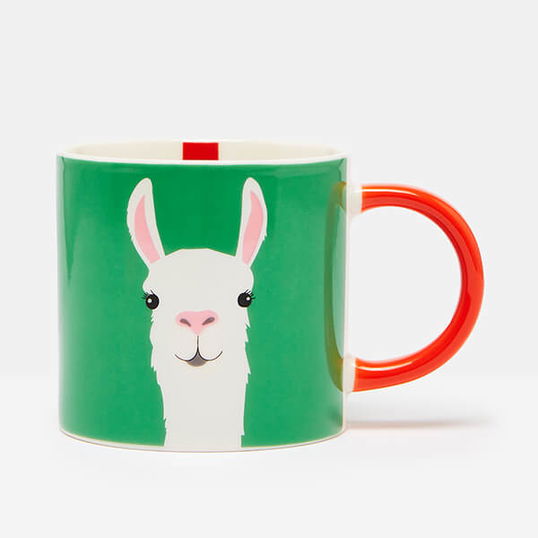 Joules Llama Green Mug