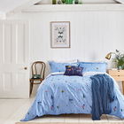 Joules Pollinators Duvet Cover Set Super King Size Haze Blue