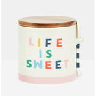 Joules Brightside Life Is Sweet Sugar Bowl With Spoon