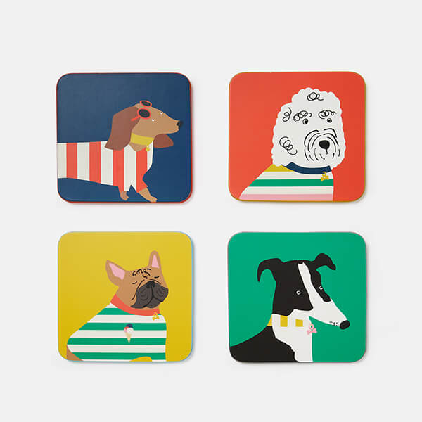 Joules Brightside Corkback Coasters