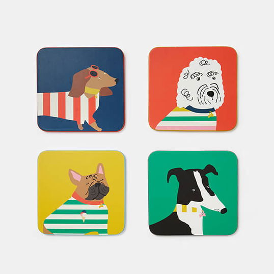 Joules Brightside Corkback Coasters