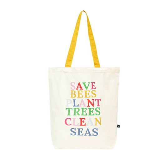 Joules Multi Slogan Lulu Shopper Printed Tote Bag