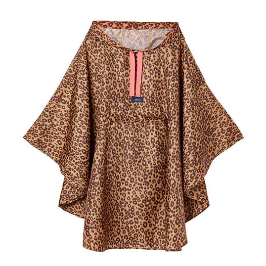 Joules Leopard Tan Milport Poncho
