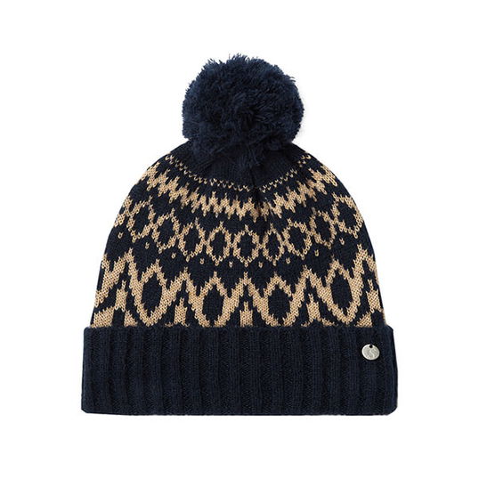 Joules French Navy Shetland Fairisle Hat