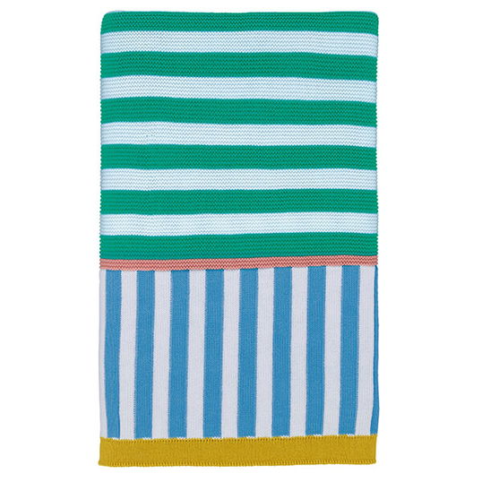 Joules Rainbow Stripe 130x180cm Throw Multi