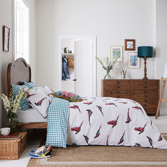 Joules Patterdale Pheasants Duvet Cover Set Double Multi Coloured