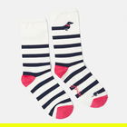 Joules Creme Stripe Excellent Everyday Single Eco Vero Socks Size 4-8