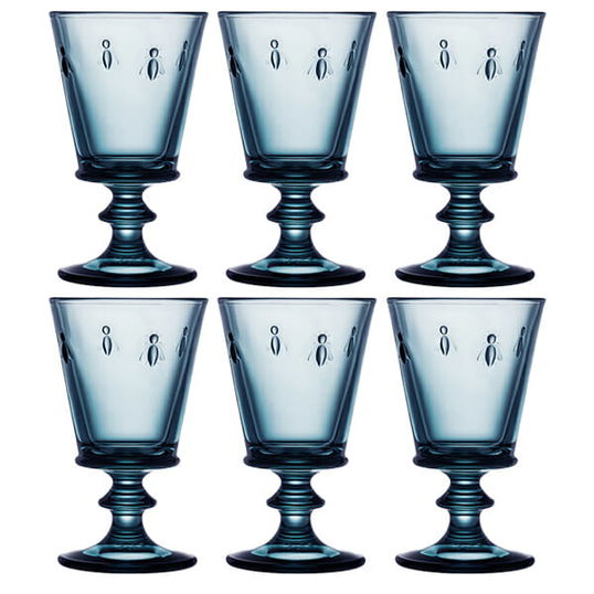 La Rochere Bee Blue Wine Glass 240ml Set Of 6