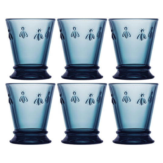 La Rochere Bee Blue Tumbler 260ml Set Of 6