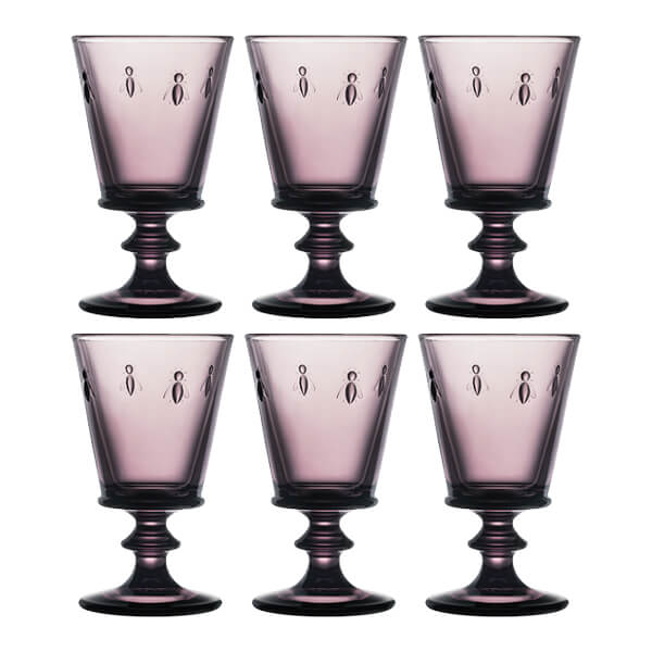 La Rochere Bee Wine Purple 240Ml Set Of 6