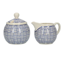 London Pottery Sugar and Creamer Set Lattice