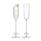 LSA Champagne Theatre Champagne Flute 130ml Tier & Clear Set Of Two