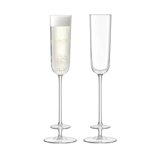 LSA Champagne Theatre Champagne Flute 130ml Tier & Clear Set Of Two