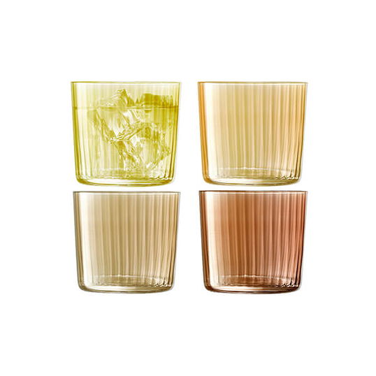 LSA Gems Tumbler 310ml Assorted Amber Set Of 4