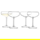 LSA Wine Champagne Saucer 215ml Clear Set Of Four