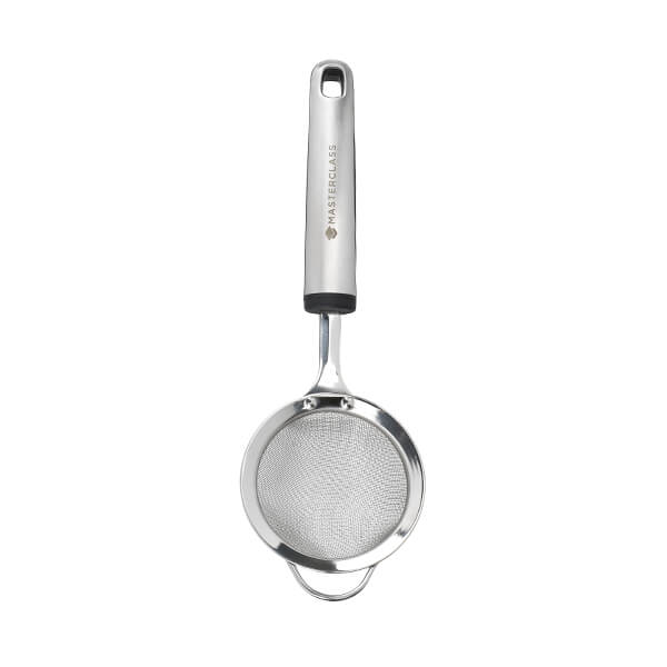 MasterClass Soft Grip Stainless Steel 8cm Mesh Sieve Grey