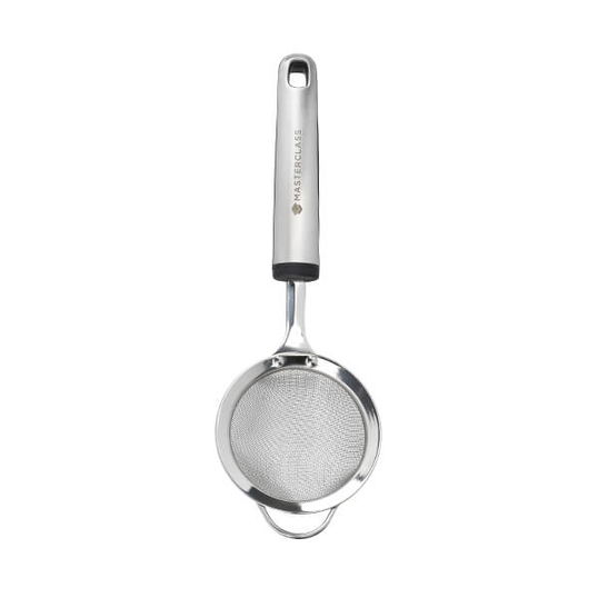 MasterClass Soft Grip Stainless Steel 8cm Mesh Sieve Grey