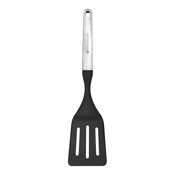 MasterClass Soft Grip Stainless Steel Slotted Turner Grey
