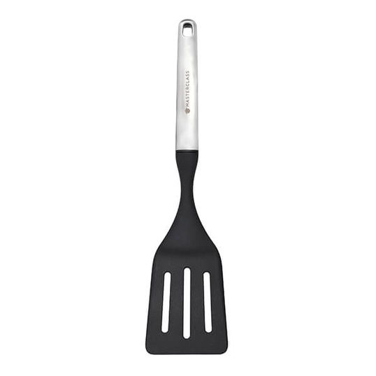 MasterClass Soft Grip Stainless Steel Slotted Turner Grey