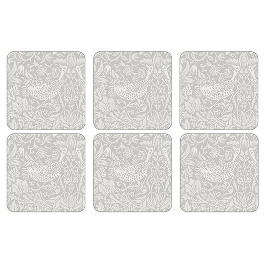 Morris & Co Pure Strawberry Thief Coasters Set of 6