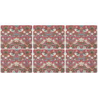 Morris & Co Strawberry Thief Red Placemats Set of 6