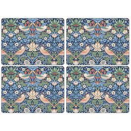 Morris & Co Strawberry Thief Blue Placemats Set of 4