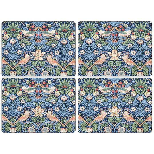 Morris & Co Strawberry Thief Blue Placemats Set of 4