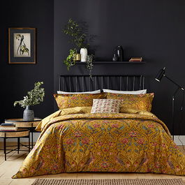 Morris & Co Seasons by May Duvet Cover Super King Size Saffron