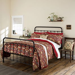 Morris & Co Strawberry Thief King Size Duvet Cover Crimson