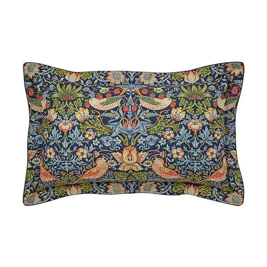 Morris & Co Strawberry Thief Oxford Pillowcase Indigo