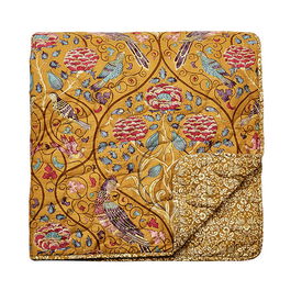 Morris & Co Seasons by May Quilted Throw 265 x 260cm Saffron