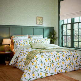 Morris & Co Lemon Tree Duvet Cover Super King Size Leaf Green