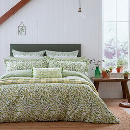 Morris & Co Willow Bough Duvet Cover King Size Leaf Green