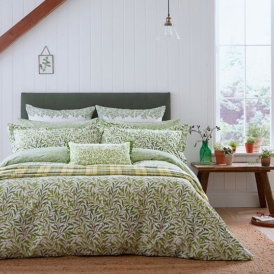 Morris & Co Willow Bough Duvet Cover King Size Leaf Green