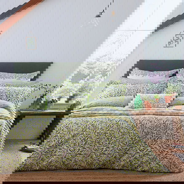 Morris & Co Willow Bough Duvet Cover Super King Size Leaf Green
