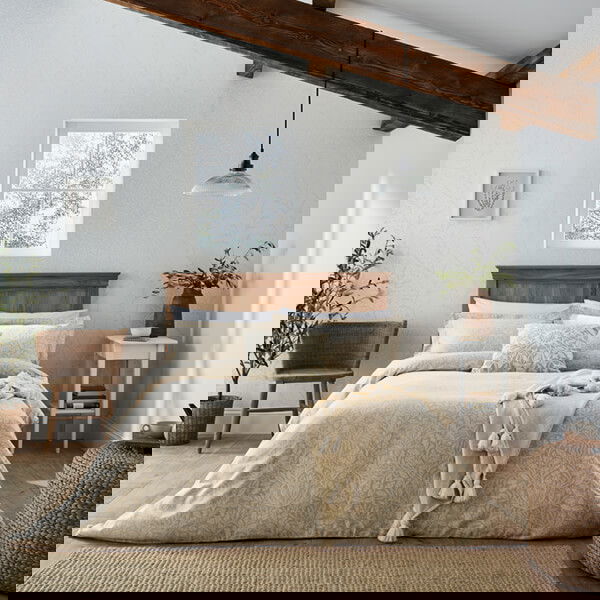 Morris & Co Pure Acorn Jacquard Duvet Cover King Size Linen