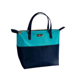 Navigate Beau & Elliot Colour Block Luxury Lunch Bag Aqua/Navy
