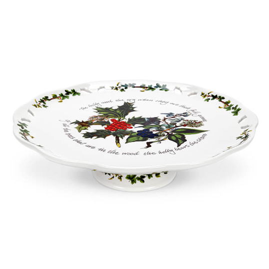 Portmeirion The Holly & The Ivy Footed Cake Plate