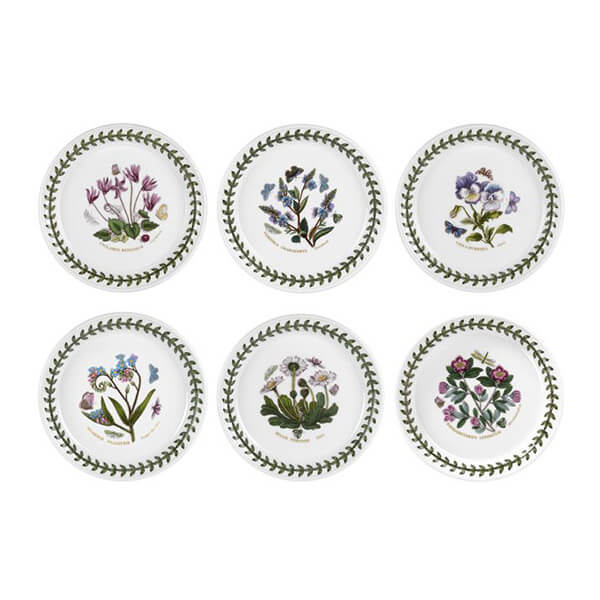 Portmeirion Botanic Garden Bread Plate Set of 6