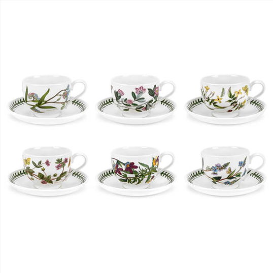 Portmeirion Botanic Garden Breakfast Cup & Saucer Set of 6