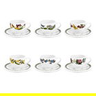 Portmeirion Botanic Garden Espresso Cup & Saucer Set of 6