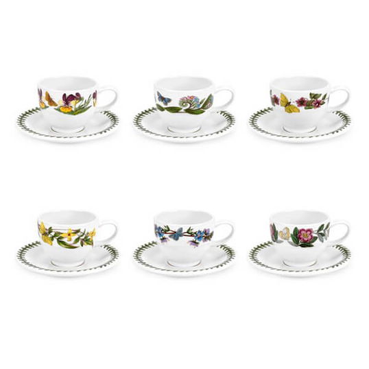 Portmeirion Botanic Garden Espresso Cup & Saucer Set of 6