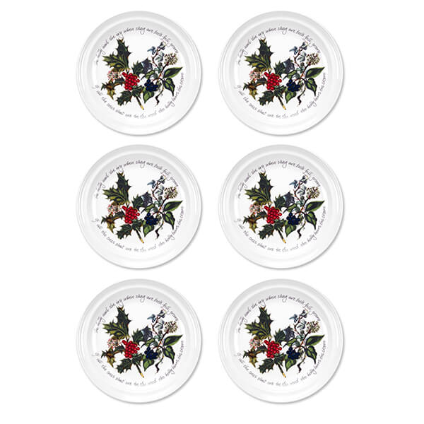 Portmeirion The Holly & The Ivy Set of 6 Side Plates
