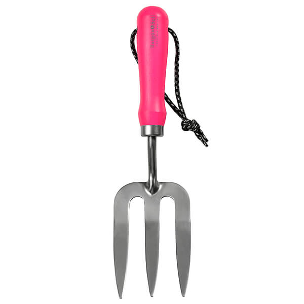 RHS Florabrite Fluorescent Hand Fork - Pink