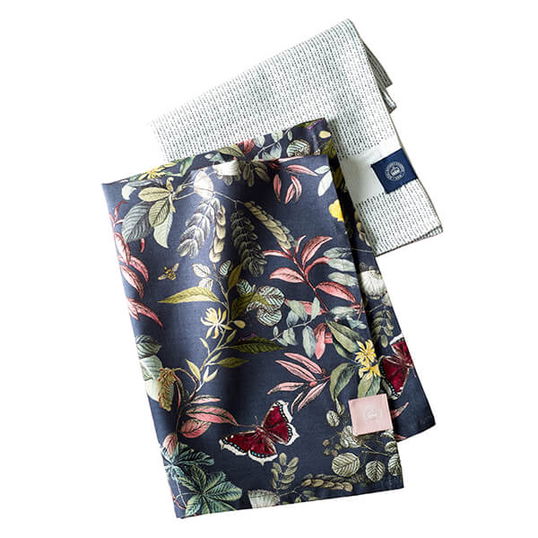 Royal Botanic Gardens Kew Midnight Floral 2 Pack Tea Towels